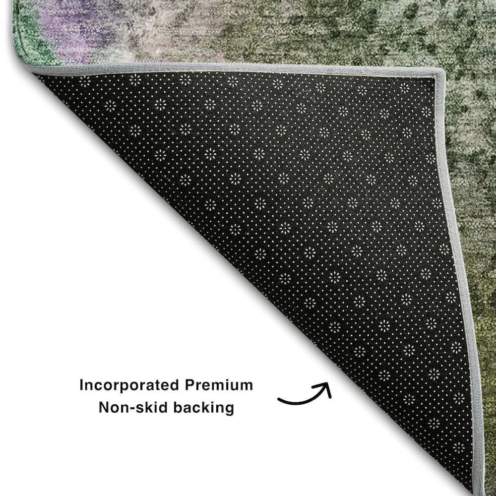 Premium Machine Washable Mayfield  Purple 2'6" x 3'10" Rug. Picture 2