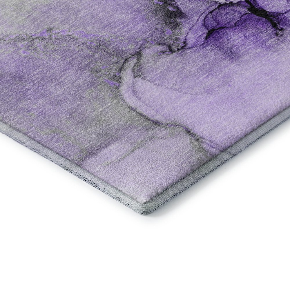 Premium Machine Washable Mayfield  Purple 2'6" x 3'10" Rug. Picture 3