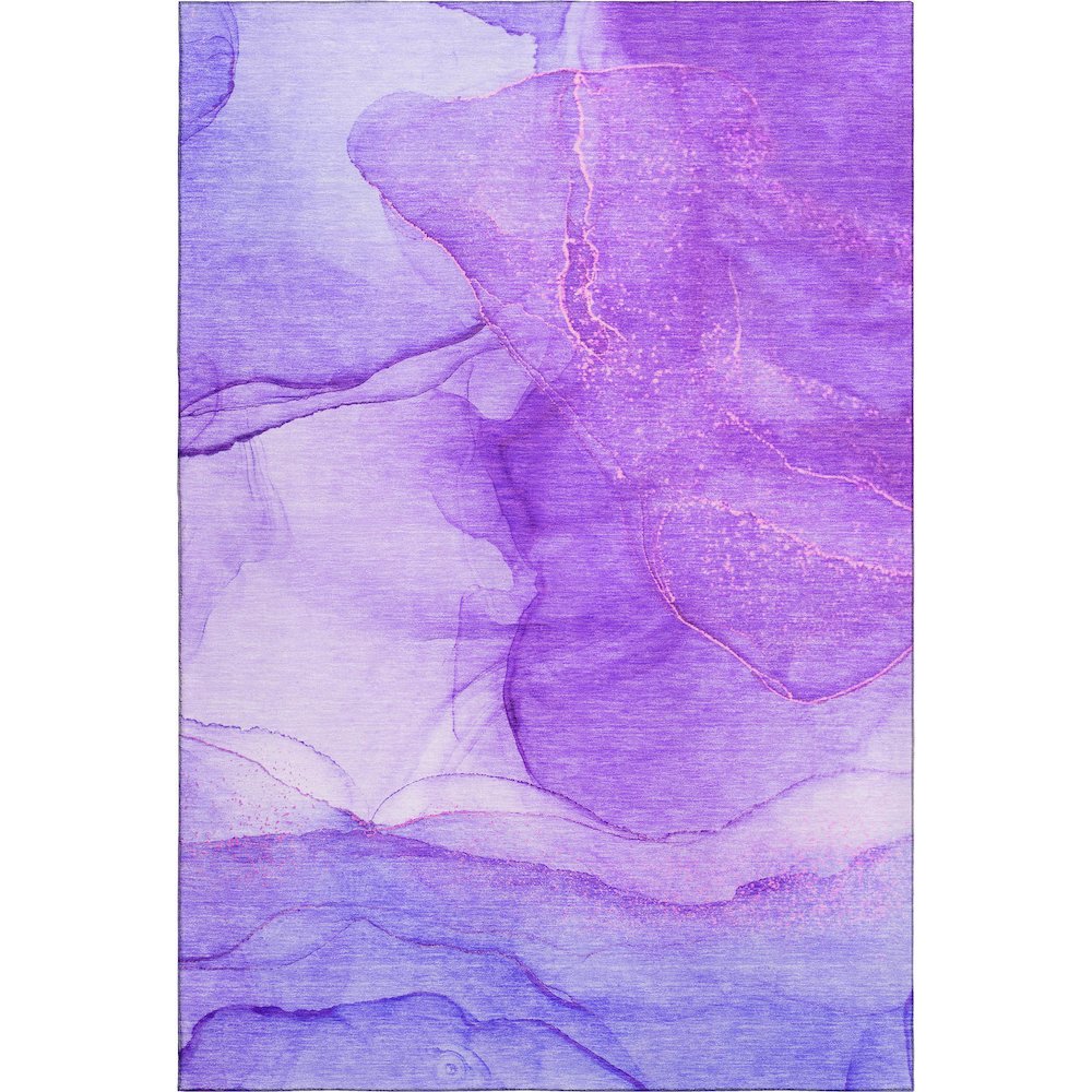 Premium Machine Washable Mayfield  Purple 5' x 7'6" Rug. Picture 1