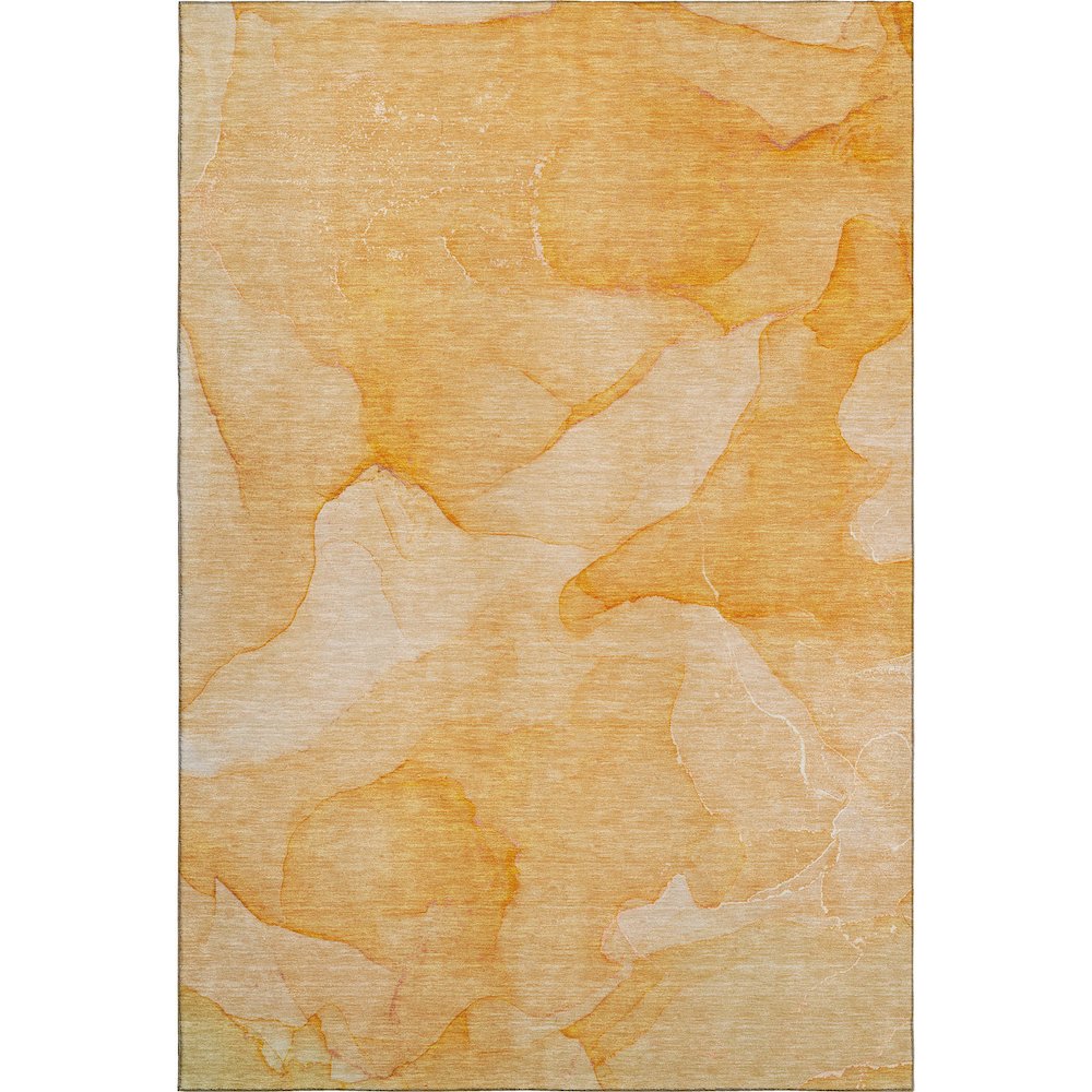 Premium Machine Washable Mayfield  Orange 5' x 7'6" Rug. Picture 1