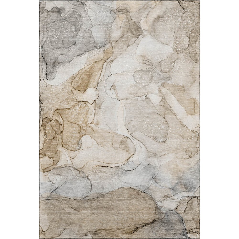 Premium Machine Washable Mayfield  Beige 5' x 7'6" Rug. Picture 1