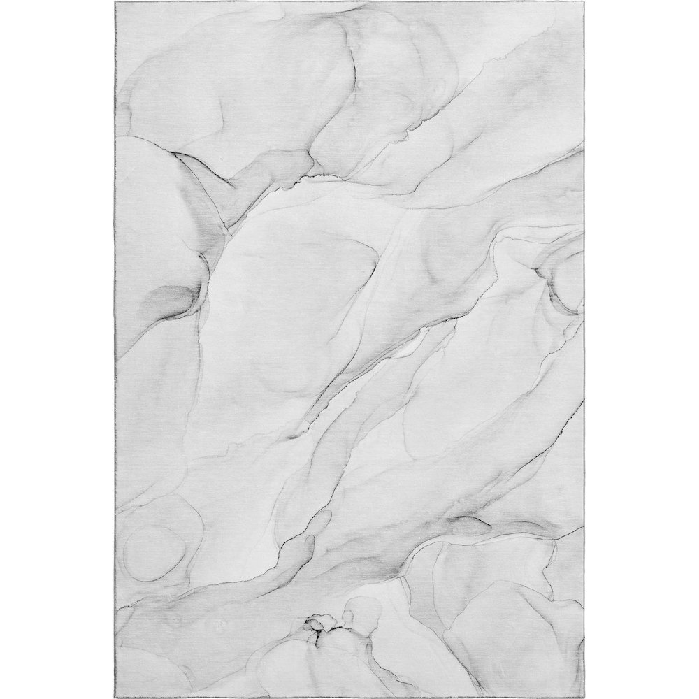 Premium Machine Washable Mayfield  Gray 5' x 7'6" Rug. Picture 1