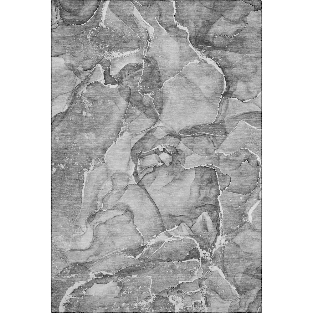 Premium Machine Washable Mayfield  Pewter 5' x 7'6" Rug. Picture 1