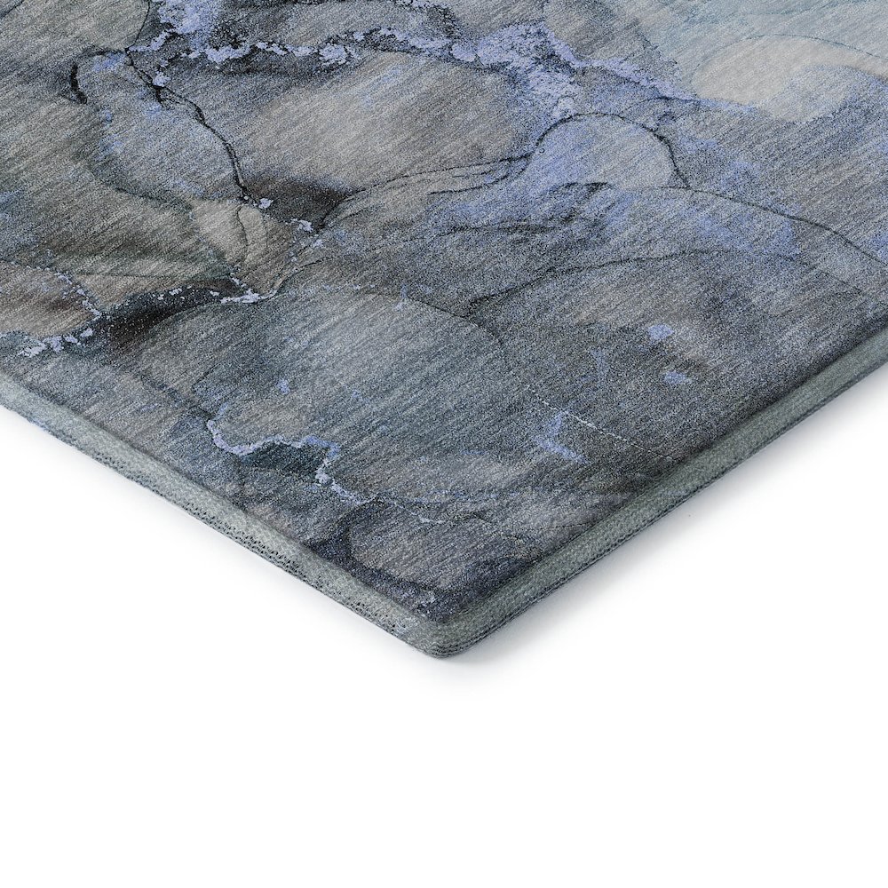 Premium Machine Washable Mayfield  Blue 2'6" x 3'10" Rug. Picture 3