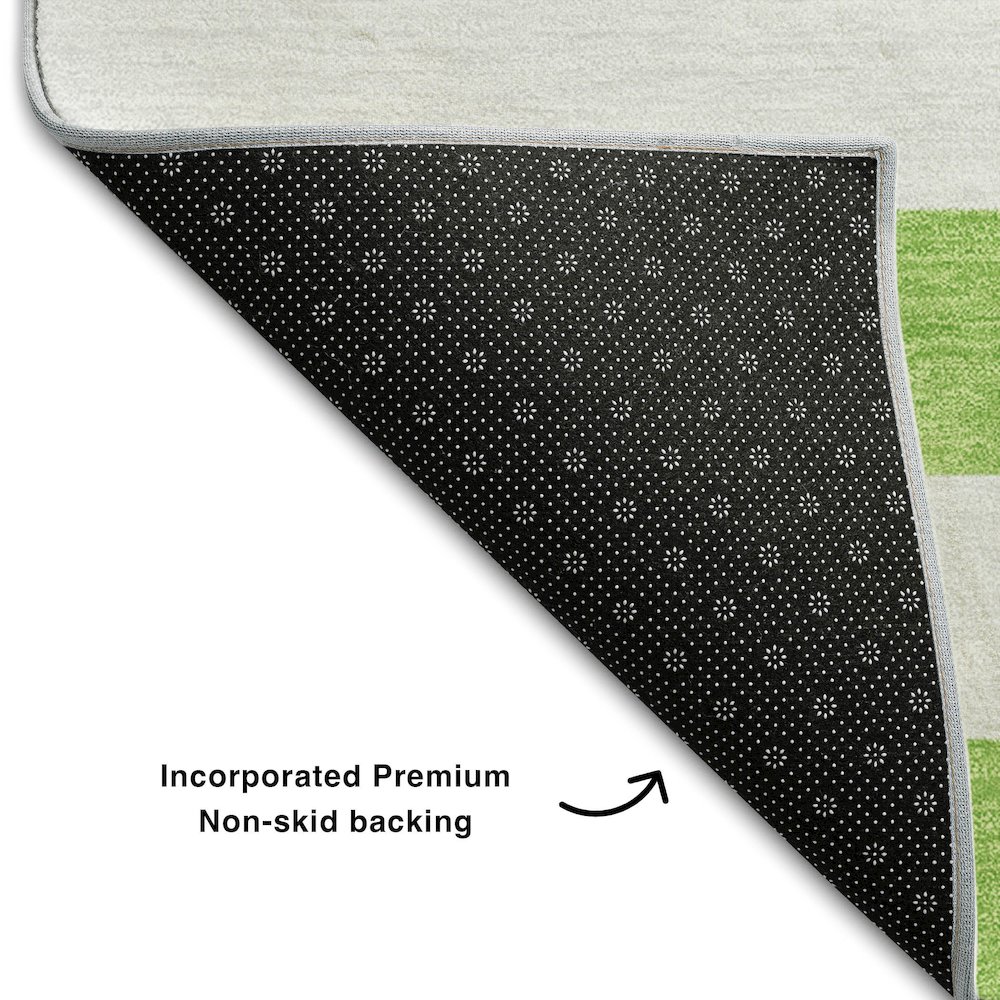 Premium Machine Washable Mayfield  Lime 2'6" x 3'10" Rug. Picture 2