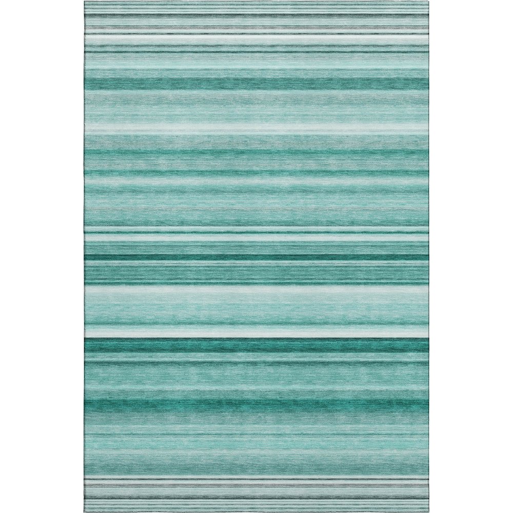 Premium Machine Washable Mayfield  Aqua 5' x 7'6" Rug. Picture 1