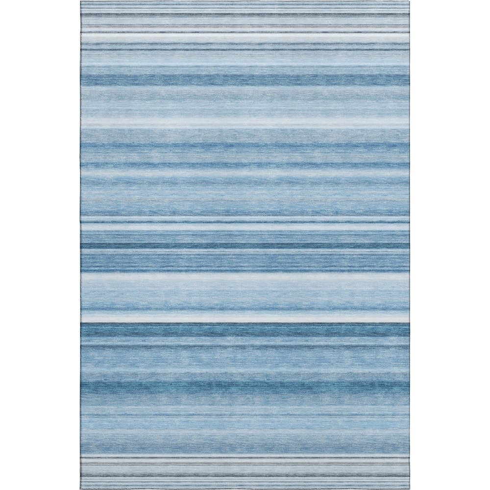Premium Machine Washable Mayfield  Blue 5' x 7'6" Rug. Picture 1