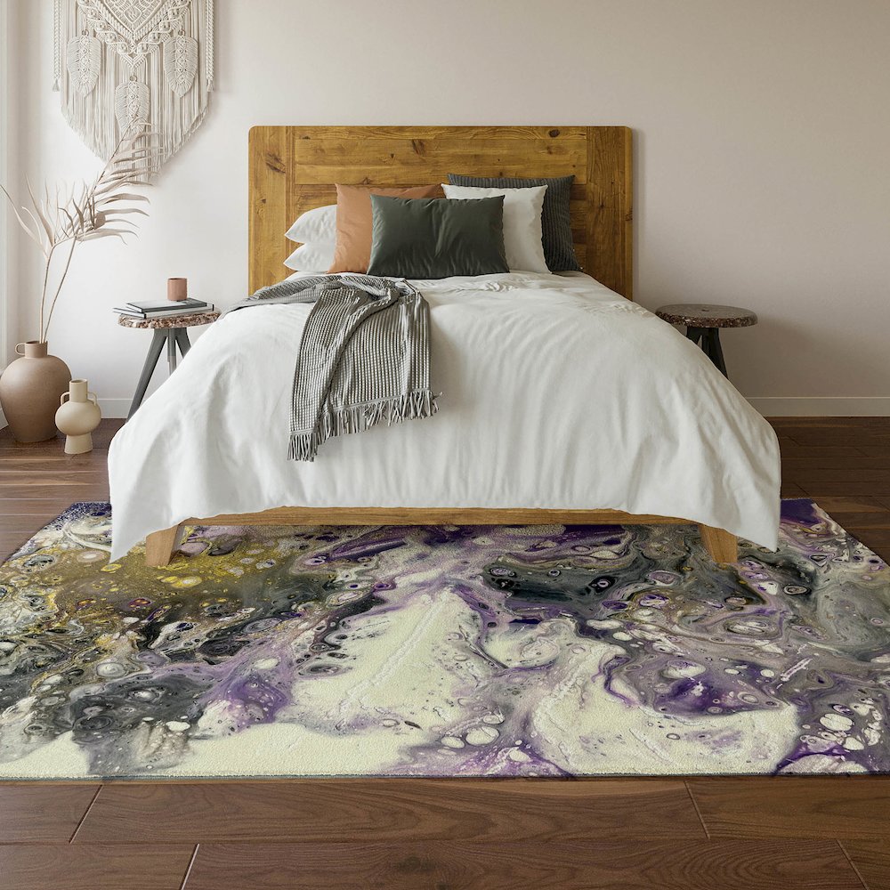 Premium Machine Washable Mayfield  Amethyst 5' x 7'6" Rug. Picture 6