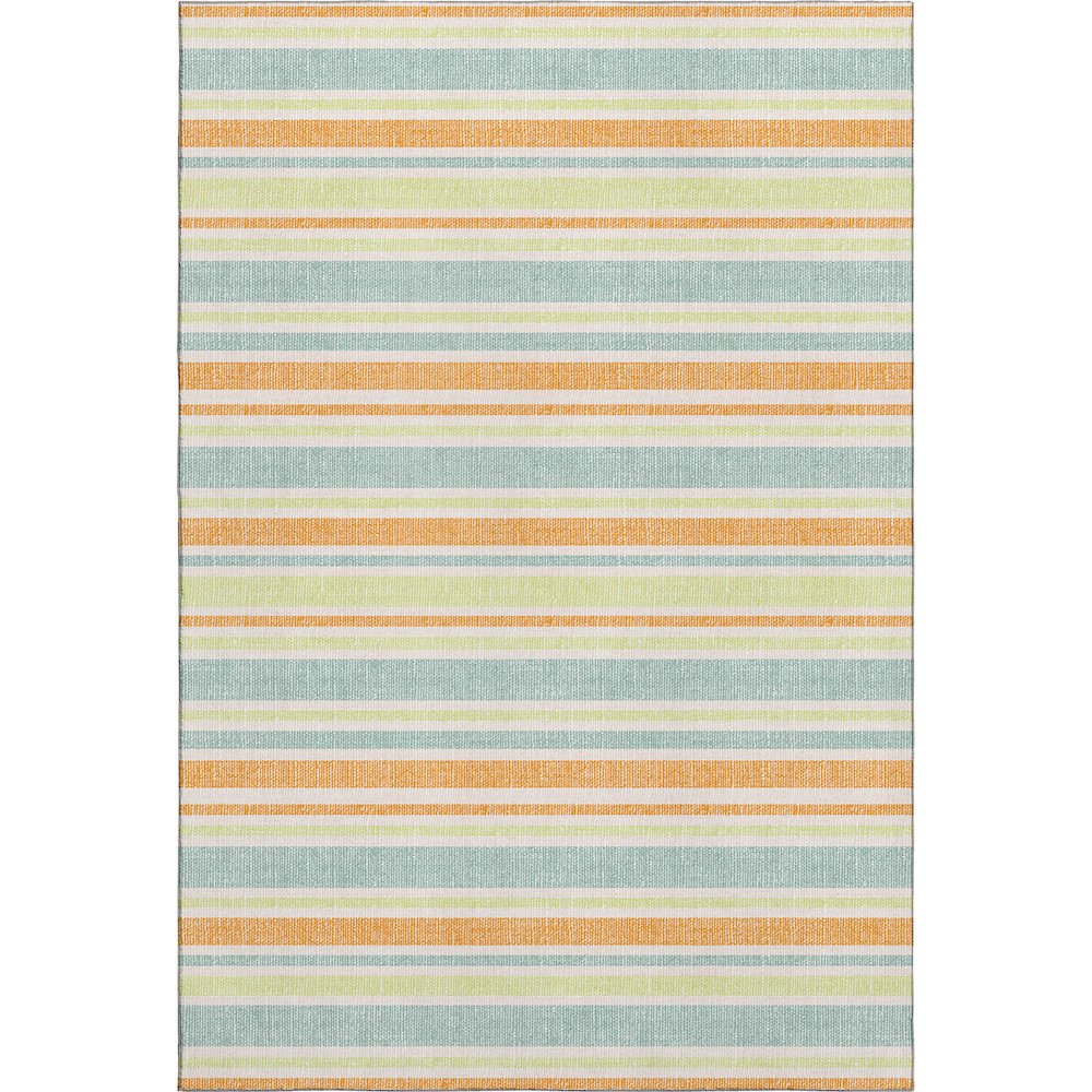Premium Machine Washable Mayfield  Orange 5' x 7'6" Rug. Picture 1