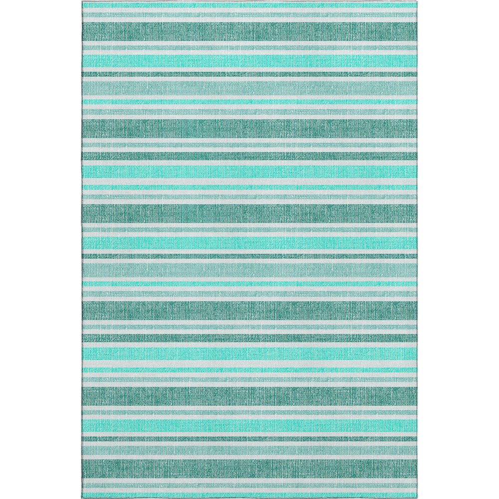 Premium Machine Washable Mayfield  Turquoise 5' x 7'6" Rug. Picture 1