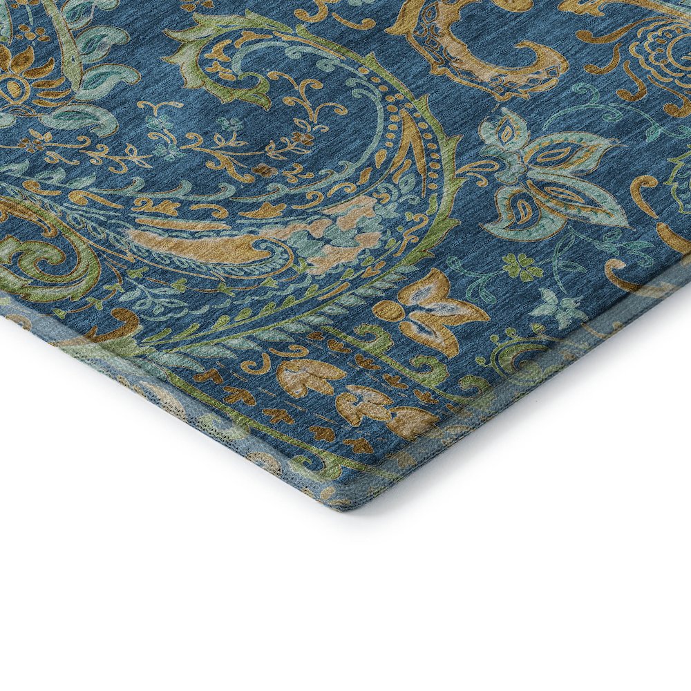 Premium Machine Washable Mayfield  Navy 2'6" x 3'10" Rug. Picture 3