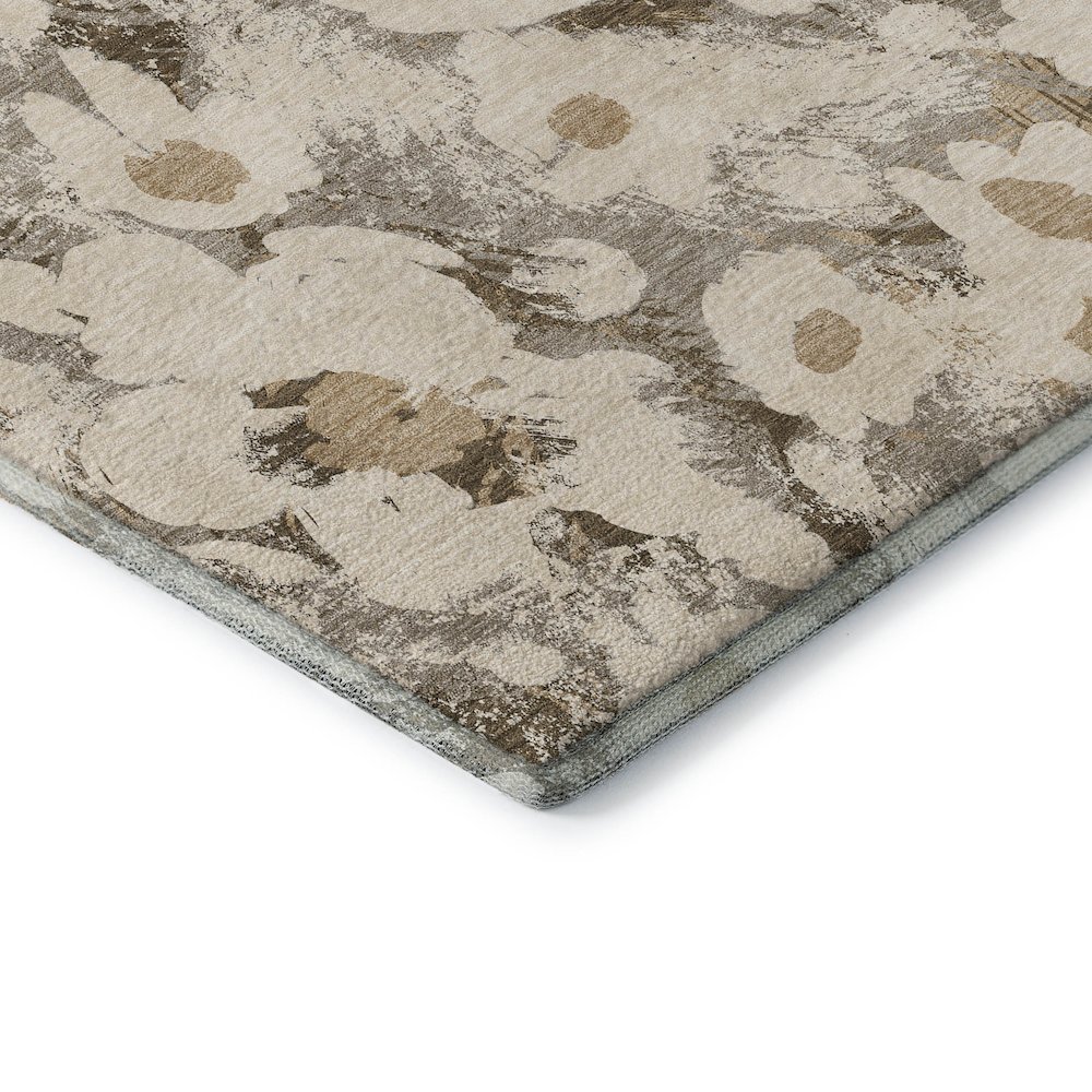 Premium Machine Washable Mayfield  Khaki 2'6" x 3'10" Rug. Picture 3