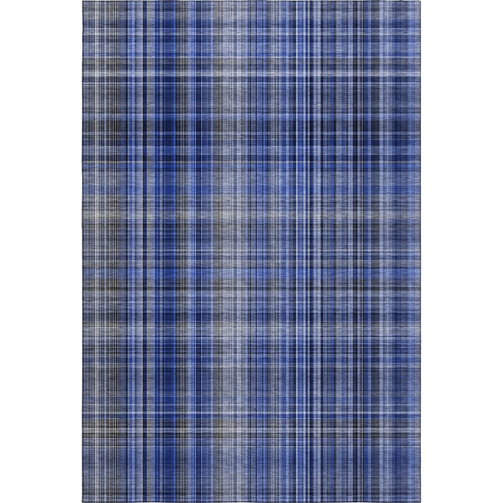Premium Machine Washable Mayfield  Navy 5' x 7'6" Rug. Picture 1