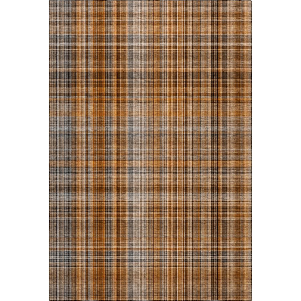 Premium Machine Washable Mayfield  Terracotta 5' x 7'6" Rug. Picture 1
