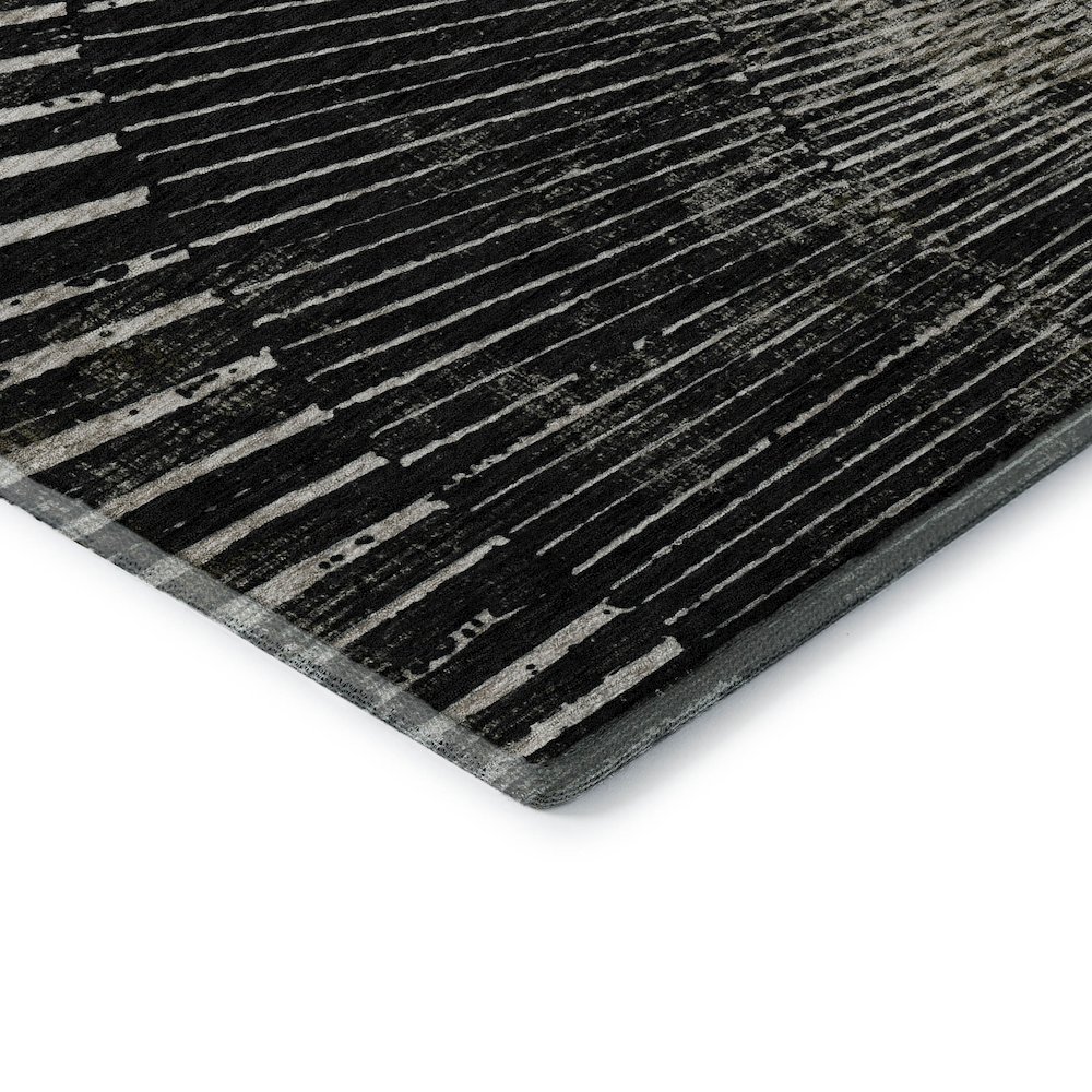 Premium Machine Washable Mayfield  Black 2'6" x 3'10" Rug. Picture 3