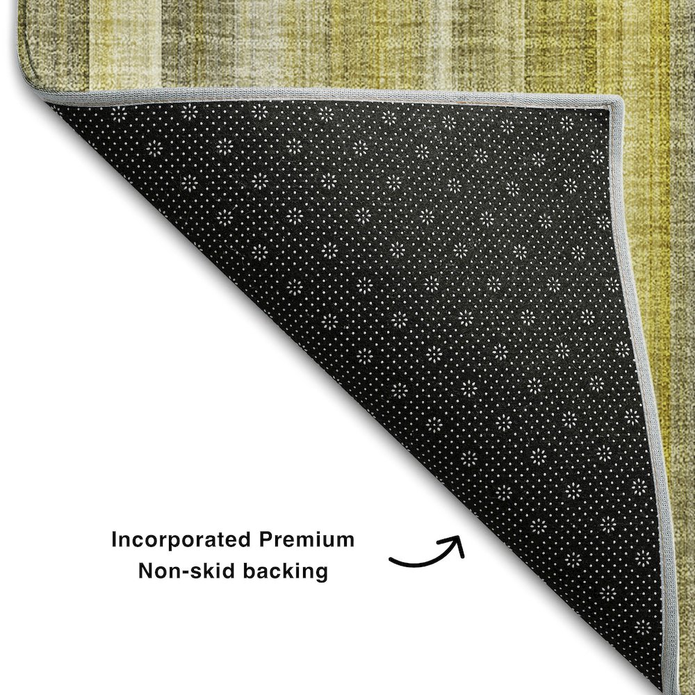 Premium Machine Washable Mayfield  Gold 2'6" x 3'10" Rug. Picture 2