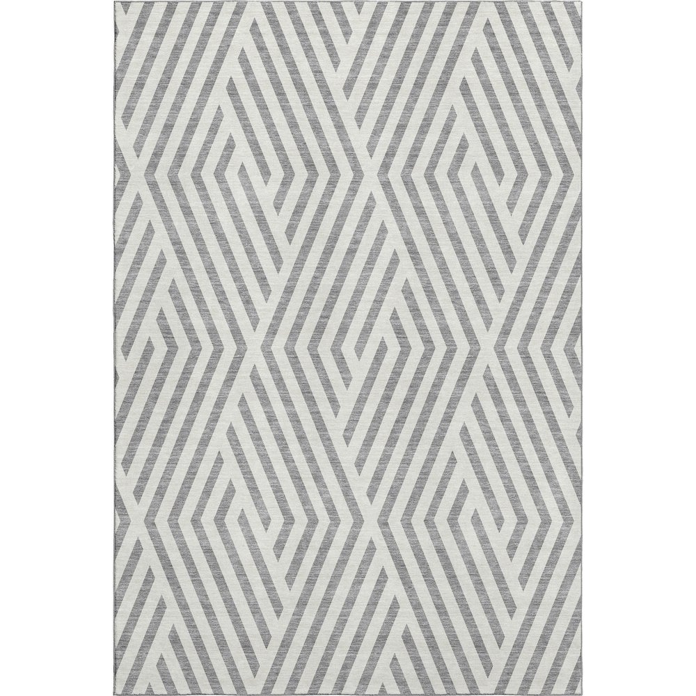 Premium Machine Washable Mayfield  Gray 5' x 7'6" Rug. Picture 1