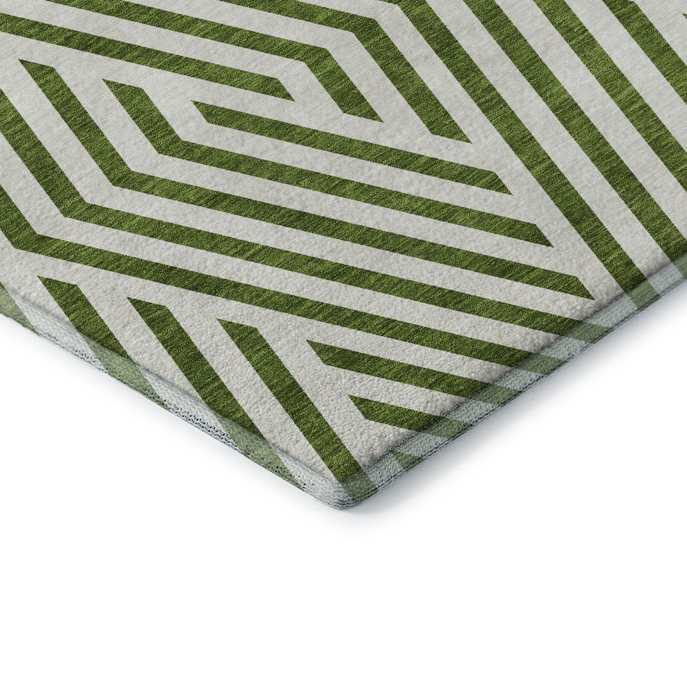 Premium Machine Washable Mayfield  Olive 2'6" x 3'10" Rug. Picture 3