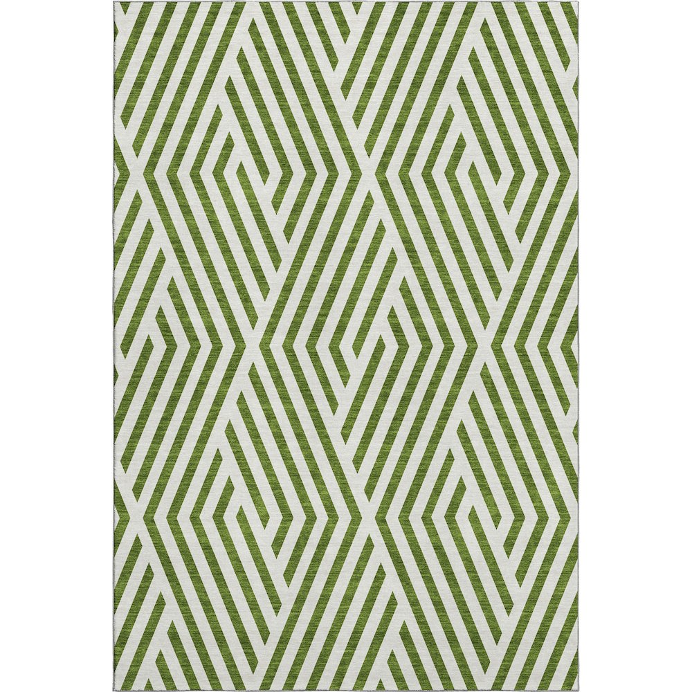 Premium Machine Washable Mayfield  Olive 5' x 7'6" Rug. Picture 1