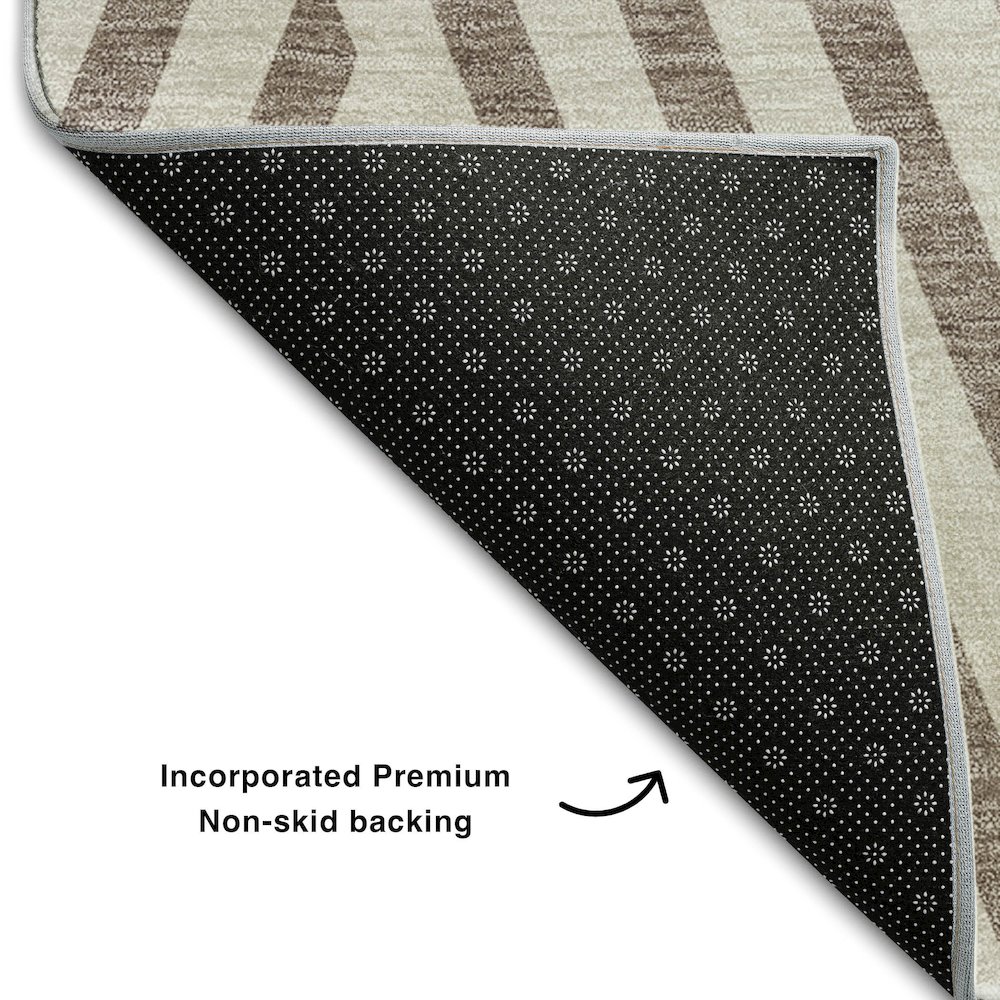 Premium Machine Washable Mayfield  Taupe 2'6" x 3'10" Rug. Picture 2