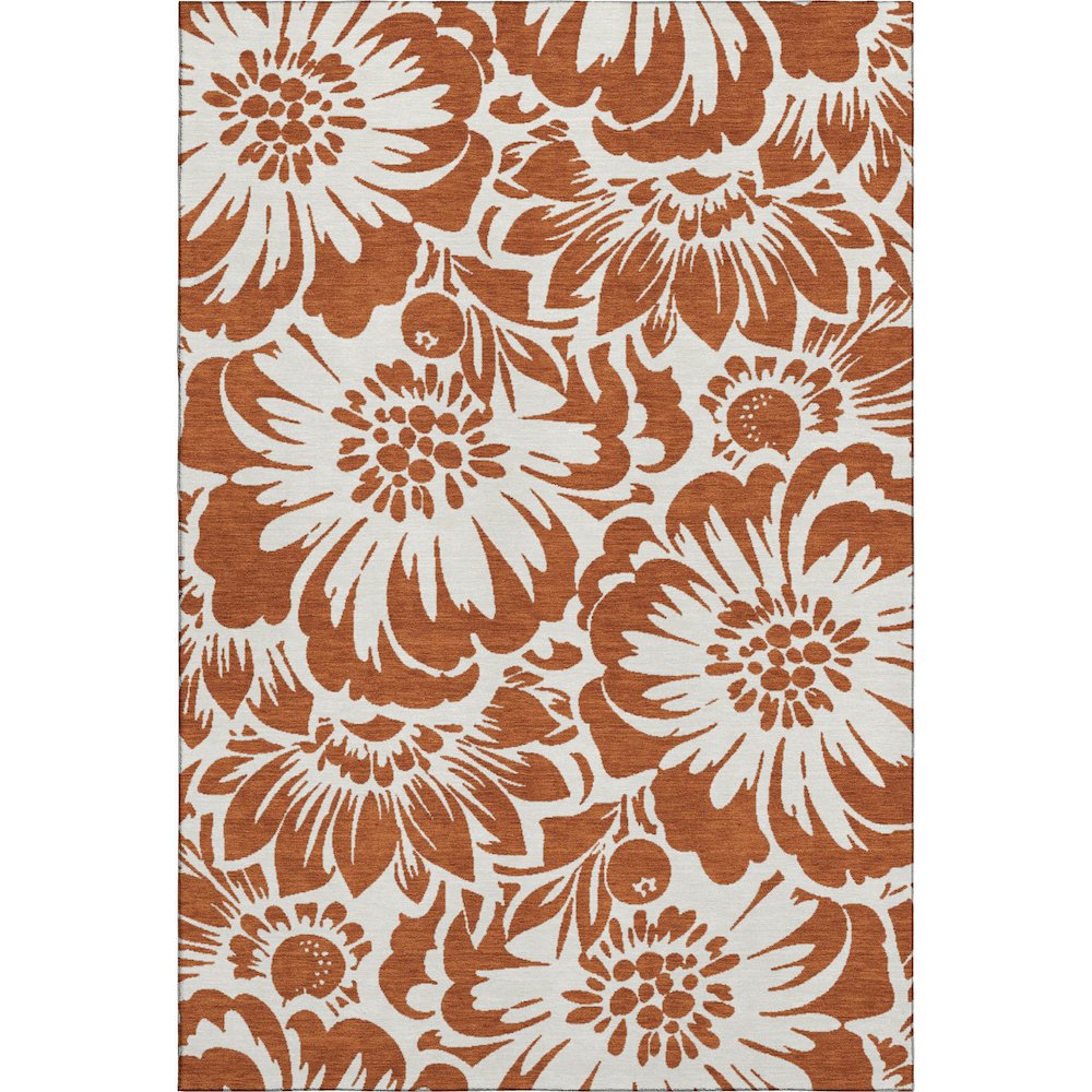 Premium Machine Washable Mayfield  Paprika 5' x 7'6" Rug. Picture 1