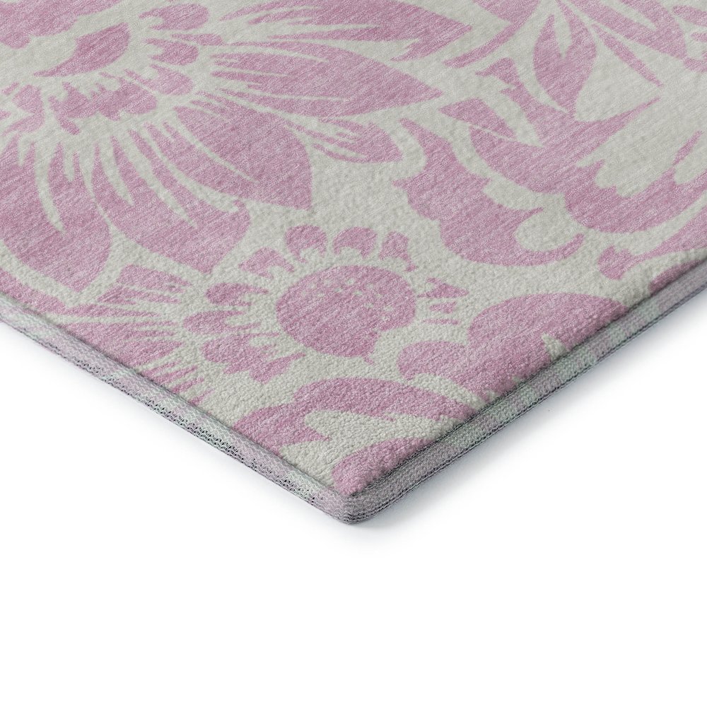 Premium Machine Washable Mayfield  Pink 2'6" x 3'10" Rug. Picture 3