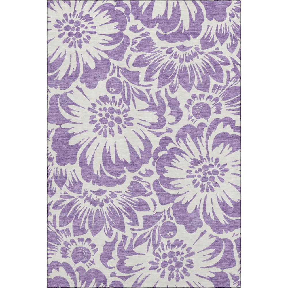 Premium Machine Washable Mayfield  Purple 5' x 7'6" Rug. Picture 1