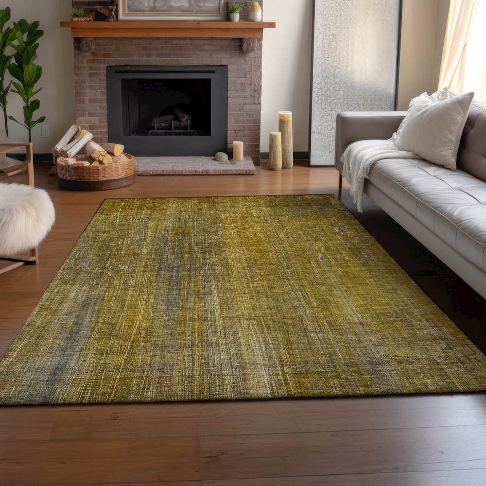 Premium Machine Washable Mayfield  Chocolate 5' x 7'6" Rug. Picture 6