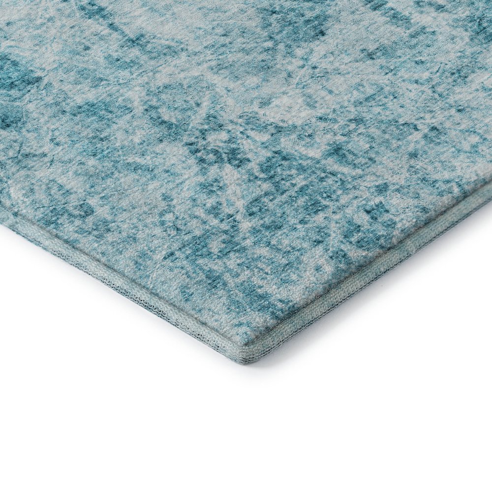 Premium Machine Washable Mayfield  Teal 2'6" x 3'10" Rug. Picture 3