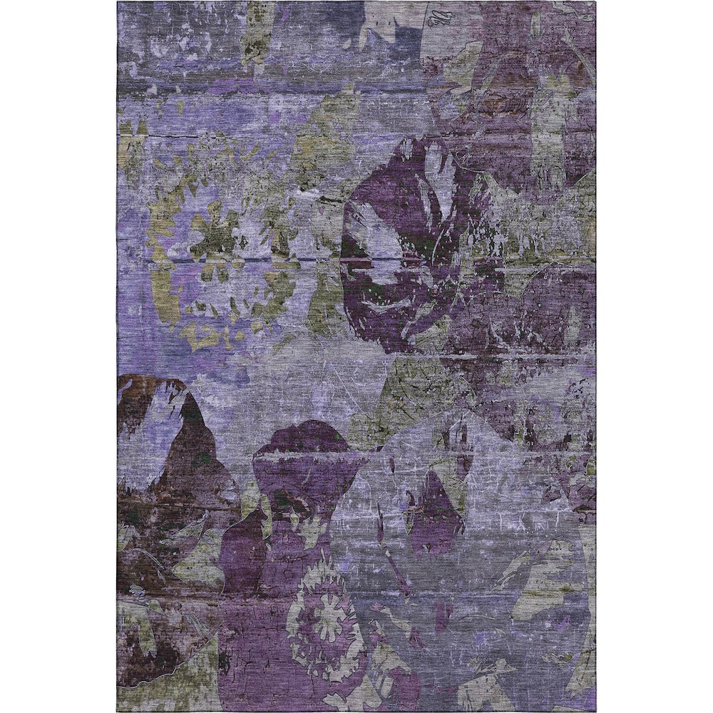 Premium Machine Washable Mayfield  Purple 5' x 7'6" Rug. Picture 1