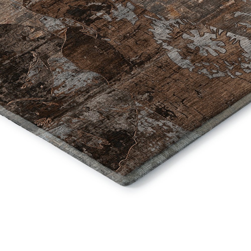 Premium Machine Washable Mayfield  Terracotta 2'6" x 3'10" Rug. Picture 3