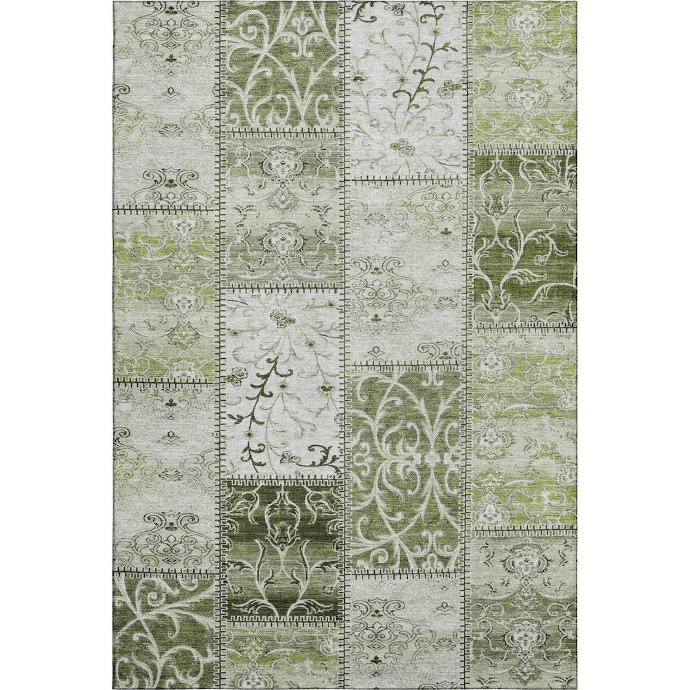 Premium Machine Washable Mayfield  Green 5' x 7'6" Rug. Picture 1