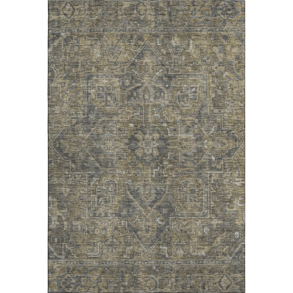 Premium Machine Washable Mayfield  Chocolate 5' x 7'6" Rug. Picture 1