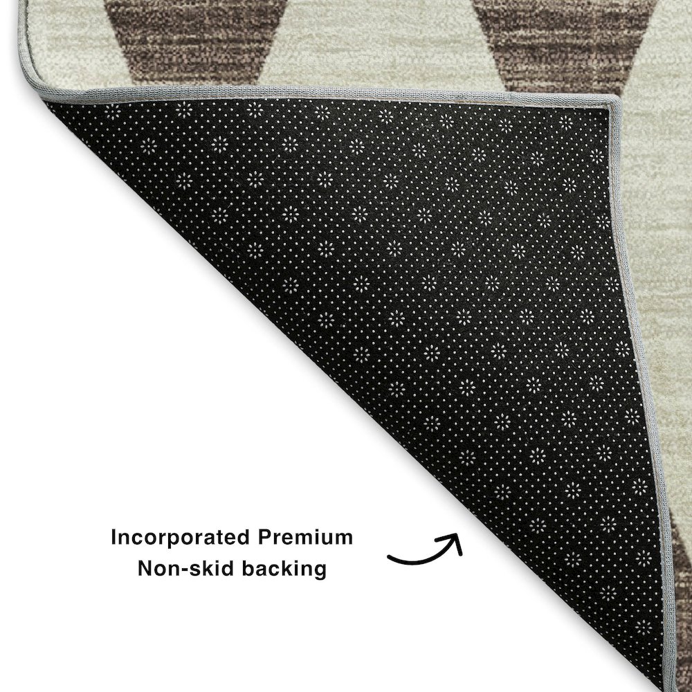 Premium Machine Washable Mayfield  Brown 2'6" x 3'10" Rug. Picture 2