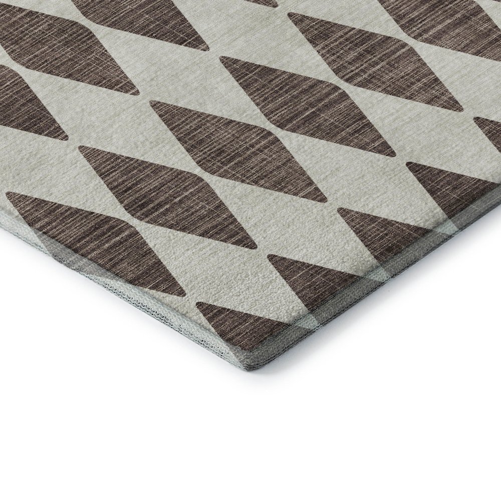 Premium Machine Washable Mayfield  Brown 2'6" x 3'10" Rug. Picture 3