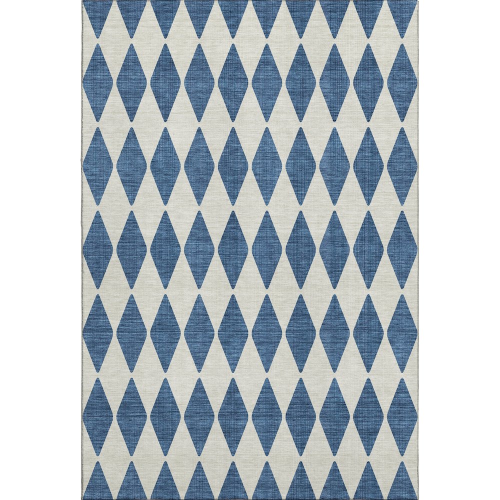 Premium Machine Washable Mayfield  Navy 5' x 7'6" Rug. Picture 1