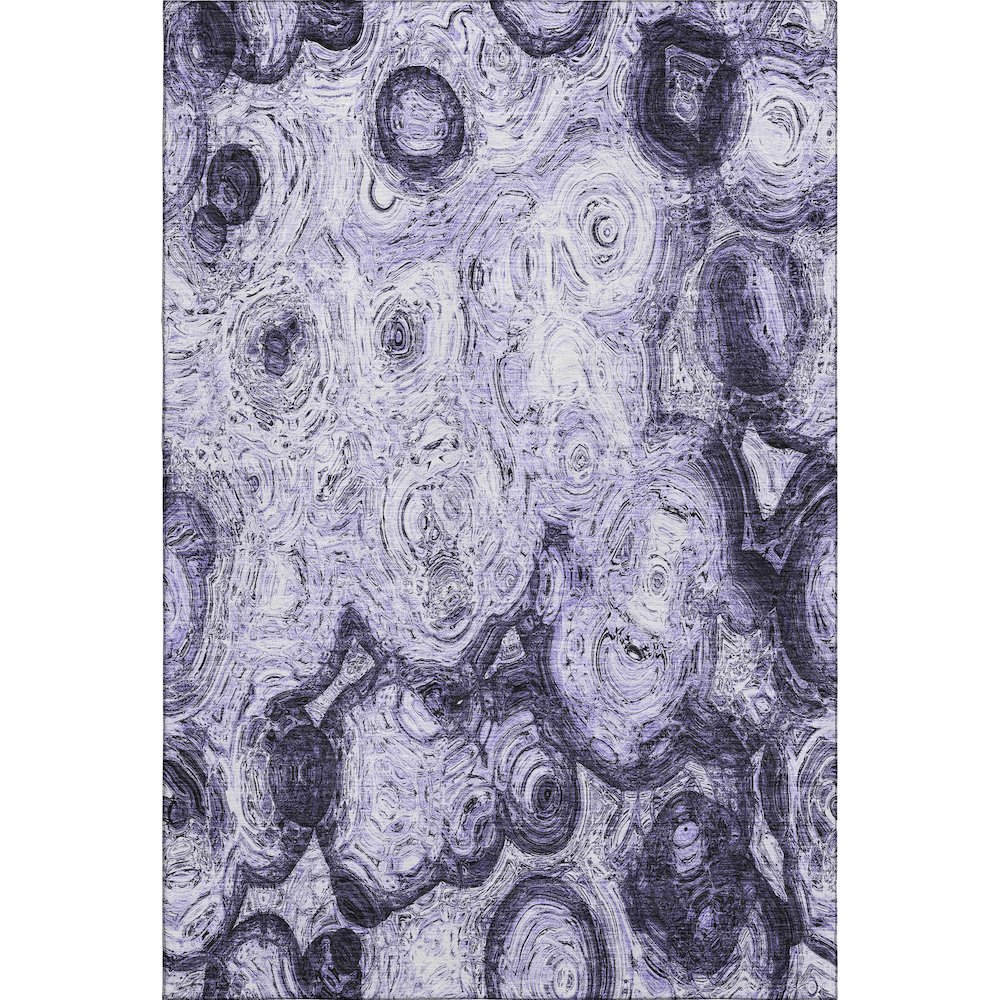 Premium Machine Washable Mayfield  Purple 5' x 7'6" Rug. Picture 1