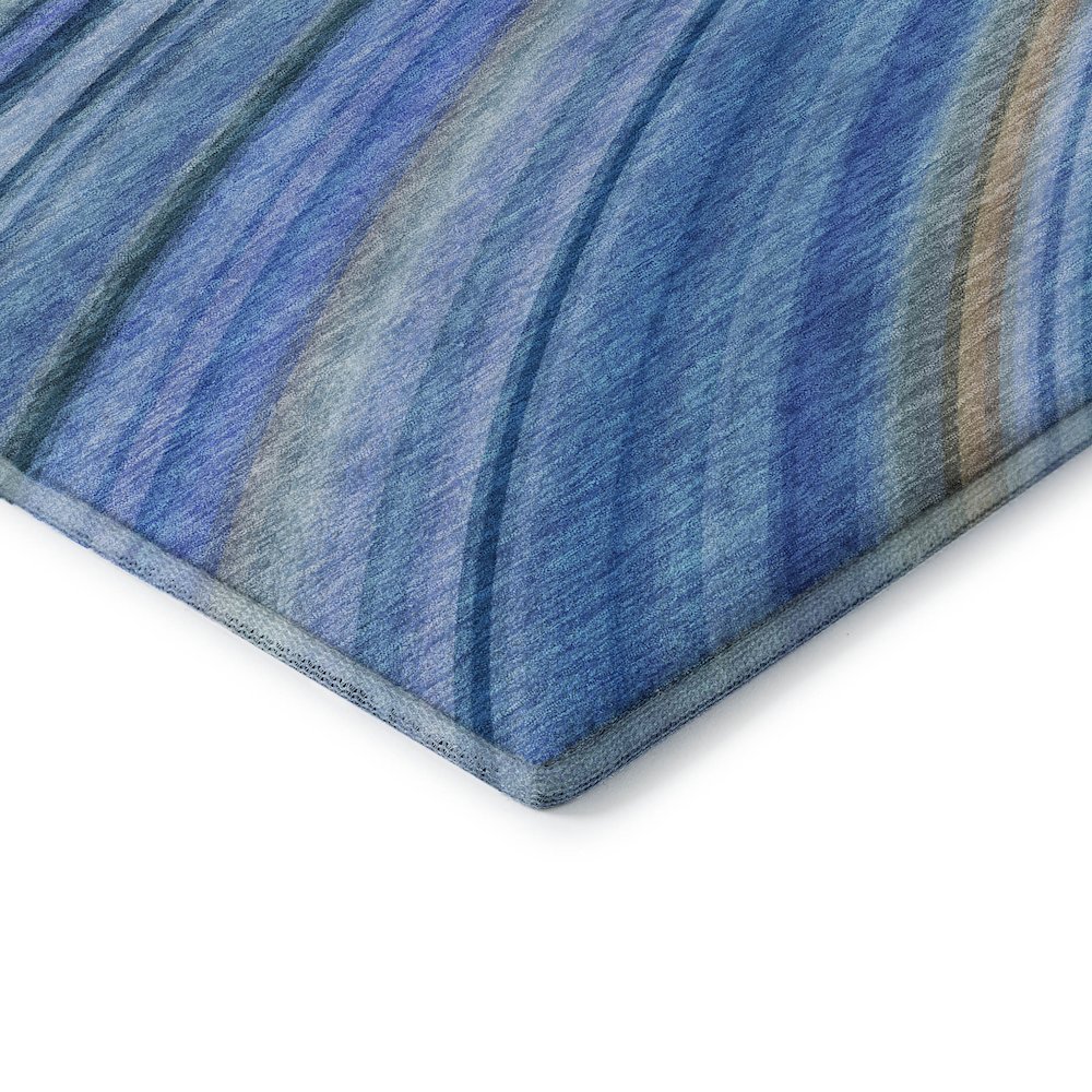 Premium Machine Washable Mayfield  Blue 2'6" x 3'10" Rug. Picture 3
