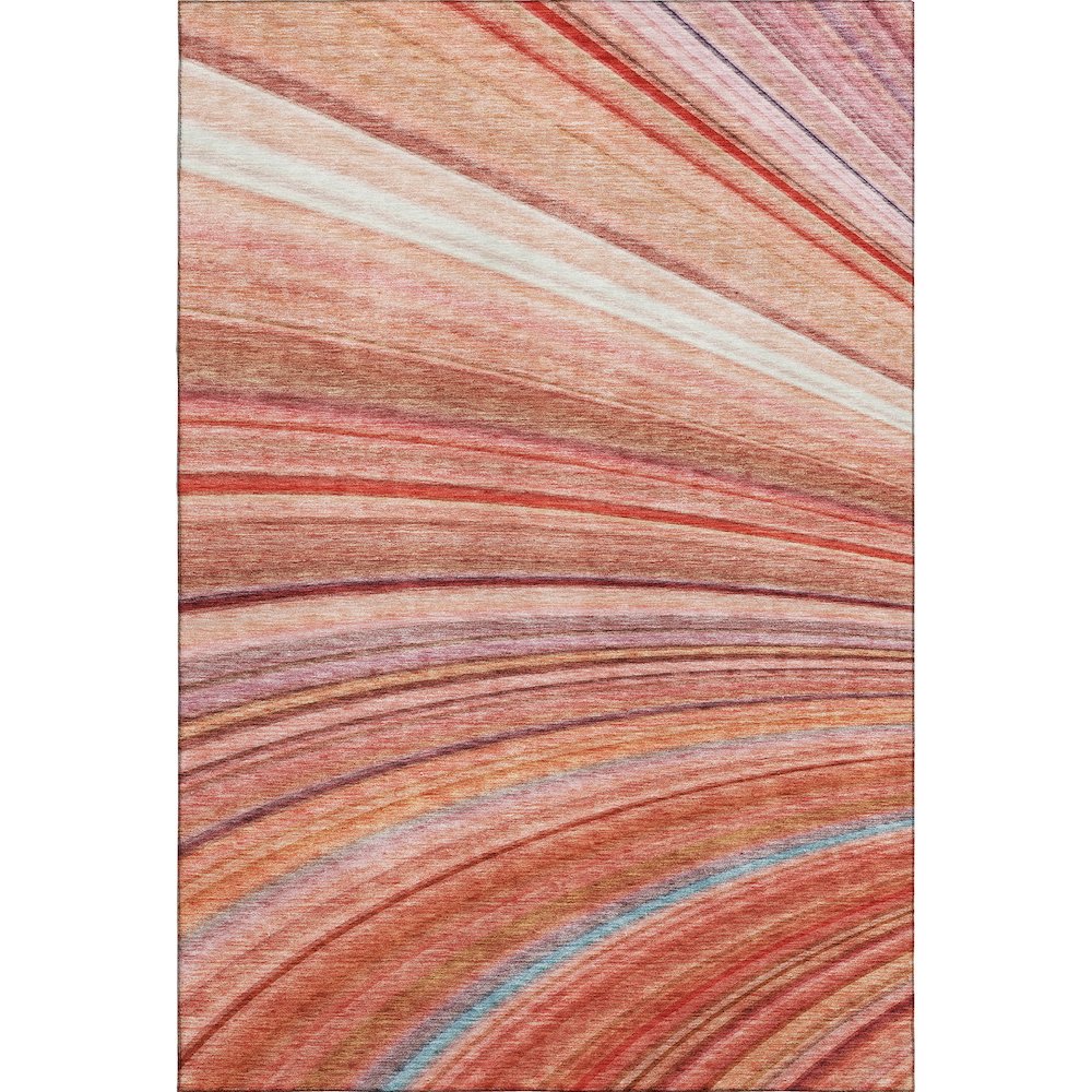 Premium Machine Washable Mayfield  Terracotta 5' x 7'6" Rug. Picture 1