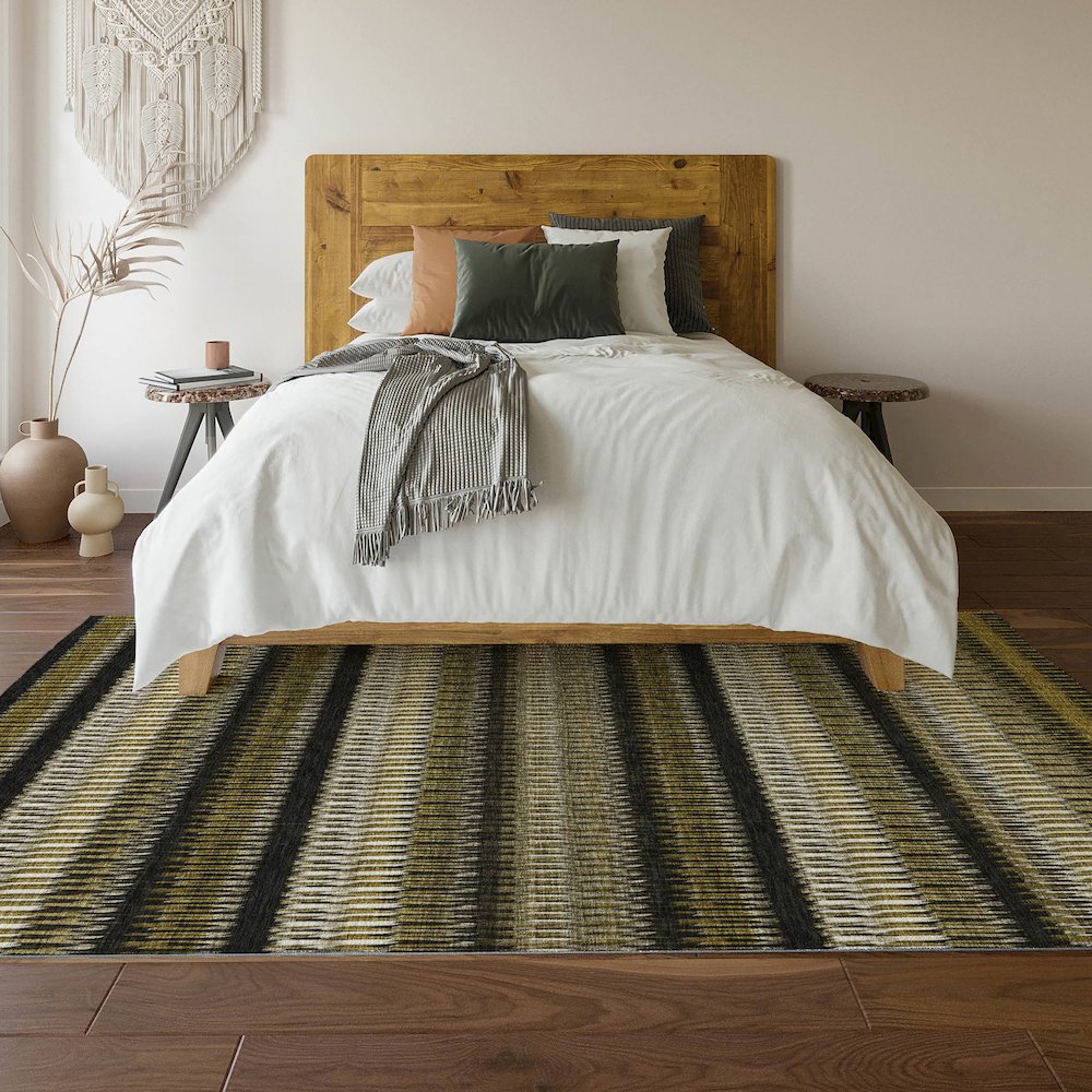 Premium Machine Washable Mayfield  Brown 5' x 7'6" Rug. Picture 6