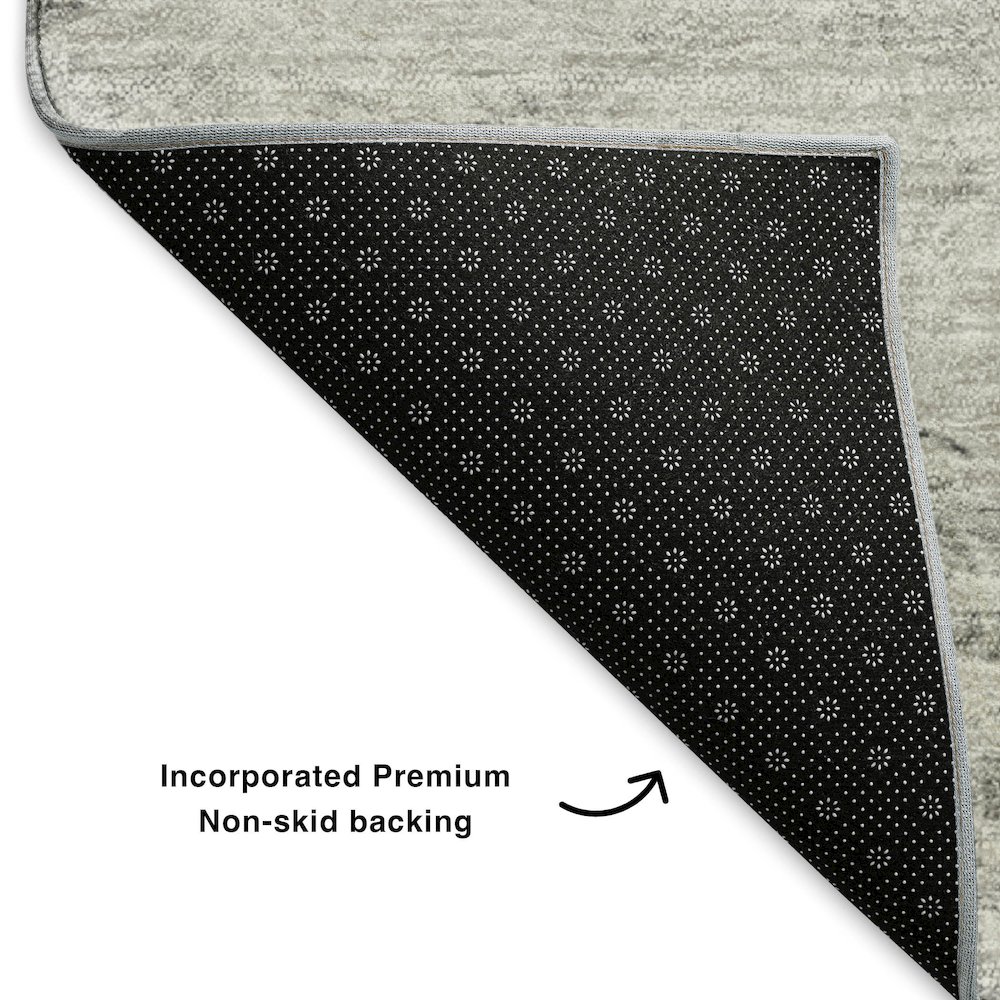 Premium Machine Washable Mayfield  Silver 2'6" x 3'10" Rug. Picture 2