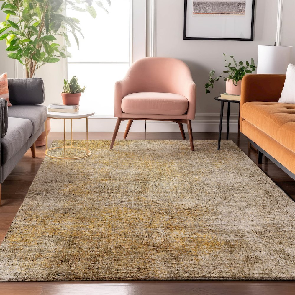 Premium Machine Washable Mayfield  Beige 5' x 7'6" Rug. Picture 5