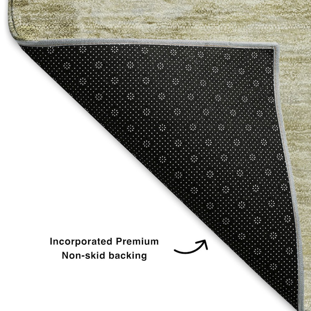 Premium Machine Washable Mayfield  Gold 2'6" x 3'10" Rug. Picture 2
