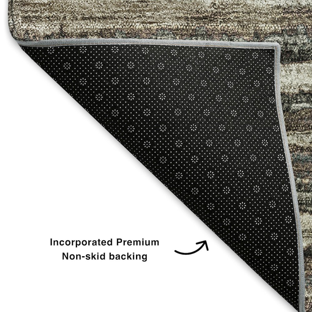 Premium Machine Washable Mayfield  Brown 2'6" x 3'10" Rug. Picture 2