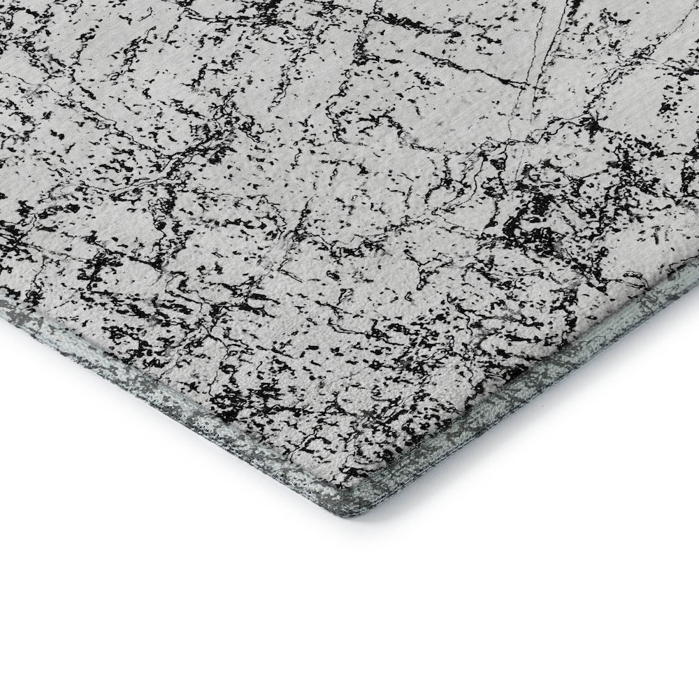 Premium Machine Washable Mayfield  Black 2'6" x 3'10" Rug. Picture 3