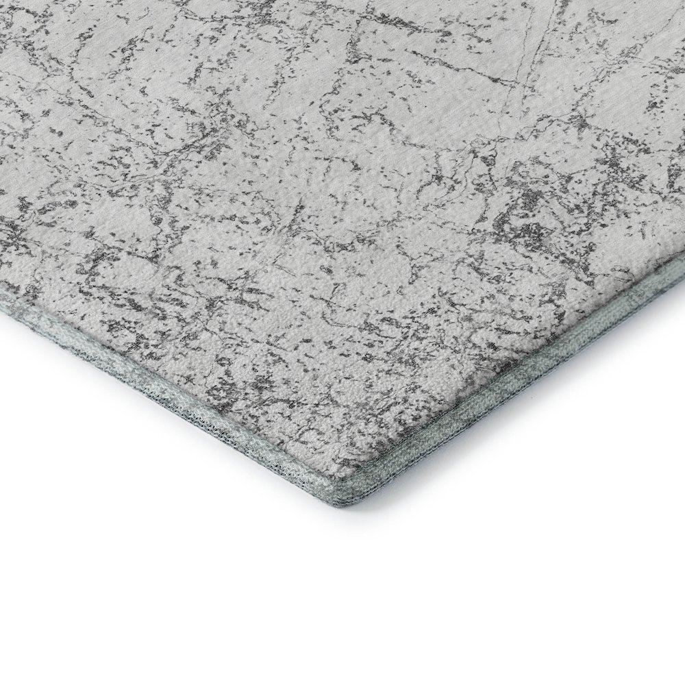 Premium Machine Washable Mayfield  Gray 2'6" x 3'10" Rug. Picture 3