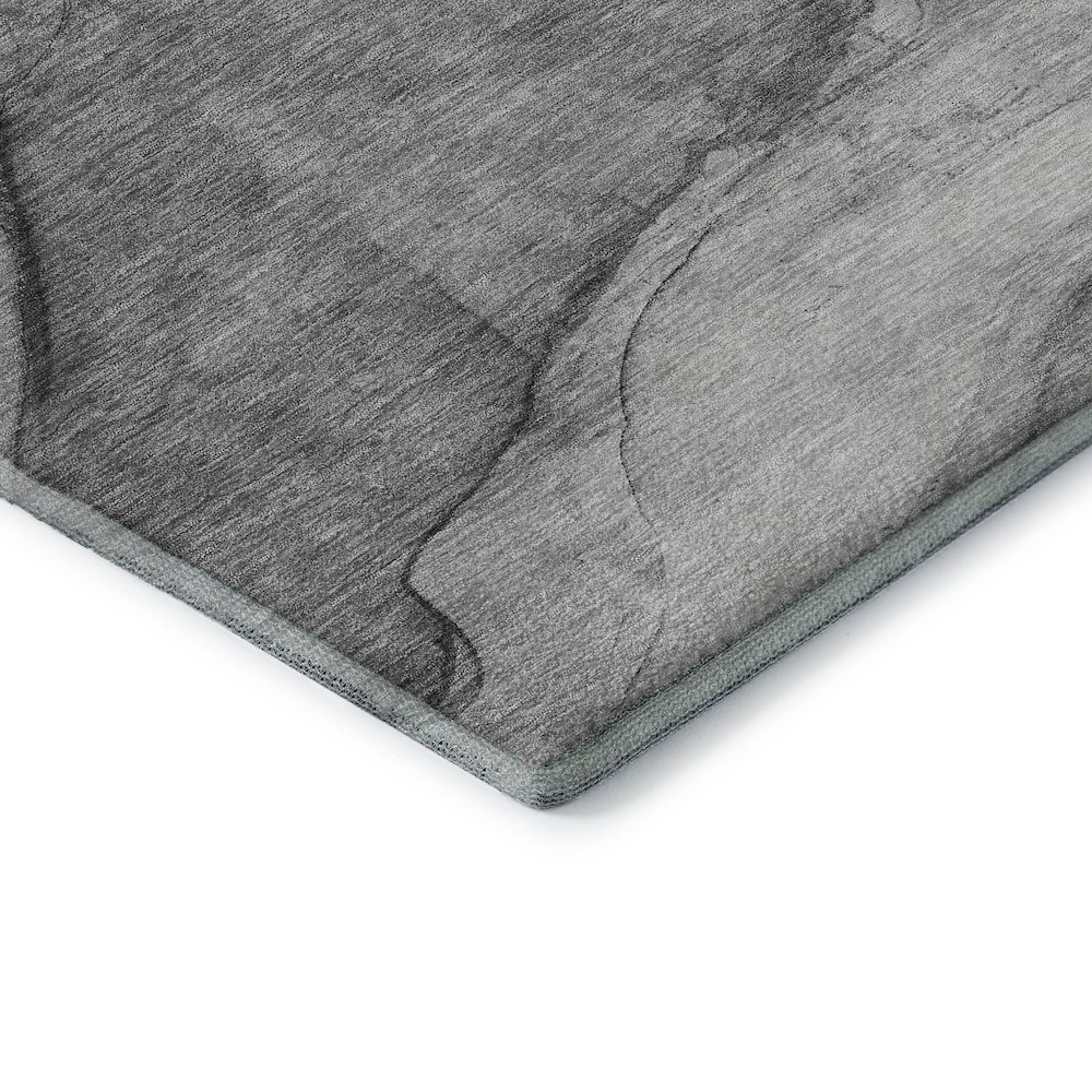 Premium Machine Washable Mayfield  Gray 2'6" x 3'10" Rug. Picture 3