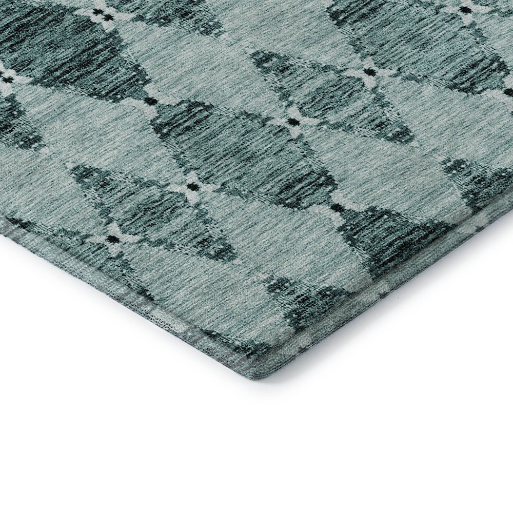Premium Machine Washable Mayfield  Teal 2'6" x 3'10" Rug. Picture 3