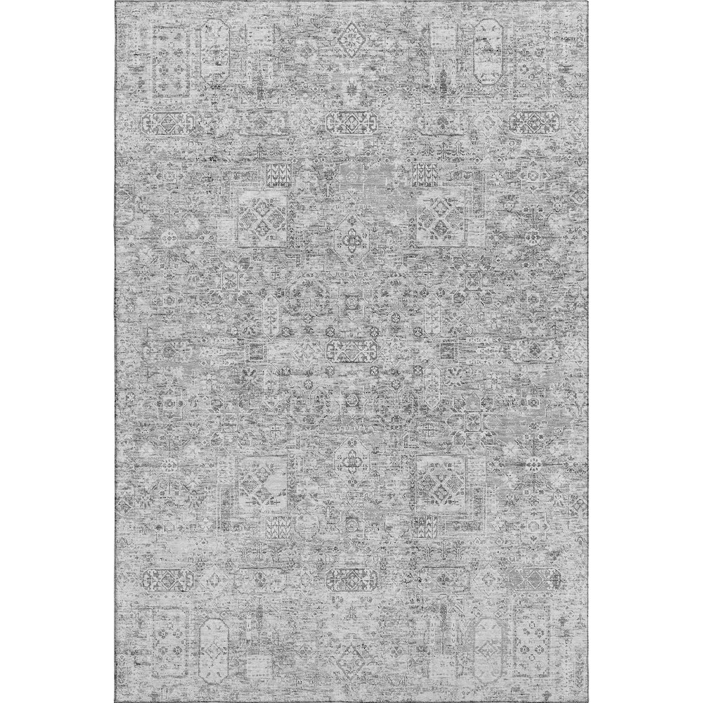 Premium Machine Washable Mayfield  Gray 5' x 7'6" Rug. Picture 1