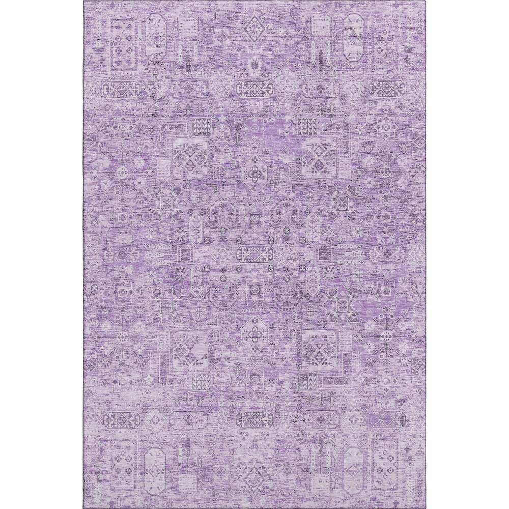 Premium Machine Washable Mayfield  Lilac 5' x 7'6" Rug. Picture 1
